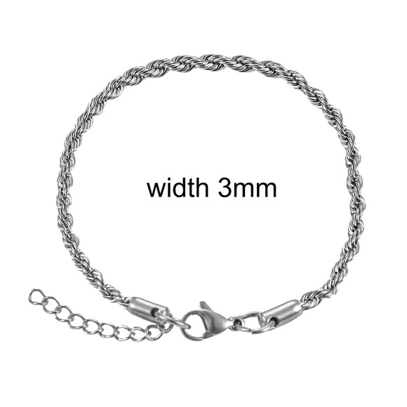 Stainless Steel Rope Bracelet - Picture 2 of 4